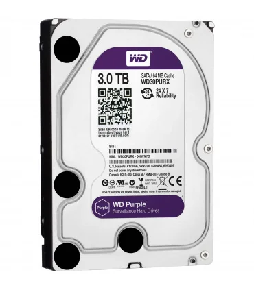 WD PURPLE 3TB 3.5 Inch SATA HDD 5400rpm 64MB Cache (WD30PURZ) | Phân phối WESTERN DIGITAL | ⓿❽❻❽❺⓿❺⓿❺❺ | khuetu.vn