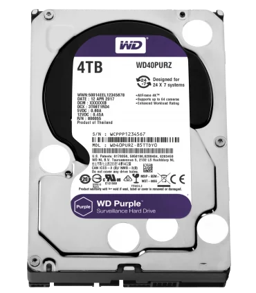 WD PURPLE 4TB 3.5 Inch SATA HDD 5400rpm 64MB Cache (WD40PURZ) | Phân phối WESTERN DIGITAL | ⓿❽❻❽❺⓿❺⓿❺❺ | khuetu.vn