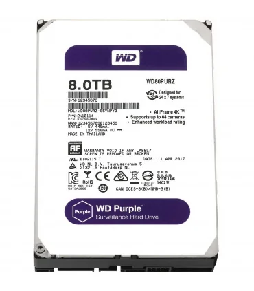 WD PURPLE 8TB 3.5 Inch SATA HDD 5400rpm 128MB Cache (WD80PURZ) | Phân phối WESTERN DIGITAL | ⓿❽❻❽❺⓿❺⓿❺❺ | khuetu.vn