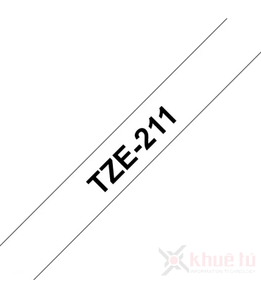 Brother TZe-211, khổ 6mm, dài 8m, Black on White, chống thấm nước | ⓿❽❻❽❺⓿❺⓿❺❺ | Nhãn in, tem in, giấy in, băng nhãn, tape in...