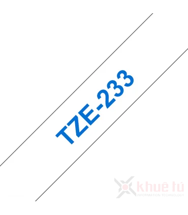 Brother TZe-233, khổ 12mm, dài 8m, Blue on White, chống thấm nước | ⓿❽❻❽❺⓿❺⓿❺❺ | Nhãn in, tem in, giấy in, băng nhãn, tape in...