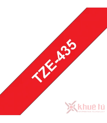 Brother TZe-435, khổ 12mm, dài 8m, White on Red, chống thấm nước | ⓿❽❻❽❺⓿❺⓿❺❺ | Nhãn in, tem in, giấy in, băng nhãn, tape in ...