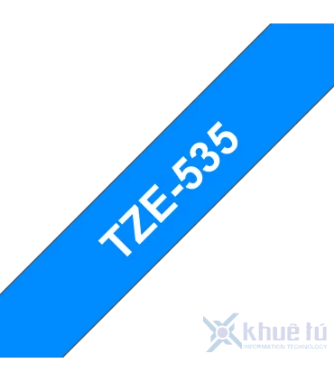 Brother TZe-535, khổ 12mm, dài 8m, White on Blue, chống thấm nước | ⓿❽❻❽❺⓿❺⓿❺❺ | Nhãn in, tem in, giấy in, băng nhãn, tape in...
