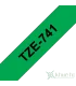 Brother TZe-741, khổ 18mm, dài 8m, Black on Green, chống thấm nước | ⓿❽❻❽❺⓿❺⓿❺❺ | Nhãn in, tem in, giấy in, băng nhãn, tape i...