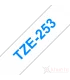 Brother TZe-253, khổ 24mm, dài 8m, Blue on White, chống thấm nước | ⓿❽❻❽❺⓿❺⓿❺❺ | Nhãn in, tem in, giấy in, băng nhãn, tape in...