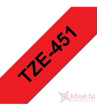 Brother TZe-451, khổ 24mm, dài 8m, Black on Red, chống thấm nước | ⓿❽❻❽❺⓿❺⓿❺❺ | Nhãn in, tem in, giấy in, băng nhãn, tape in ...