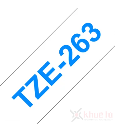 Brother TZe-263, khổ 36mm, dài 8m, Blue on White, chống thấm nước | ⓿❽❻❽❺⓿❺⓿❺❺ | Nhãn in, tem in, giấy in, băng nhãn, tape in...