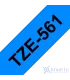Brother TZe-561, khổ 36mm, dài 8m, Black on Blue, chống thấm nước | ⓿❽❻❽❺⓿❺⓿❺❺ | Nhãn in, tem in, giấy in, băng nhãn, tape in...