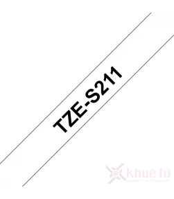 Brother TZe-S211, khổ 6mm, dài 8m, Black on White, siêu dính, chống thấm nước | ⓿❽❻❽❺⓿❺⓿❺❺ | Nhãn in, tem in, giấy in, băng n...