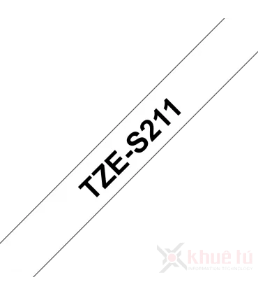 Brother TZe-S211, khổ 6mm, dài 8m, Black on White, siêu dính, chống thấm nước | ⓿❽❻❽❺⓿❺⓿❺❺ | Nhãn in, tem in, giấy in, băng n...