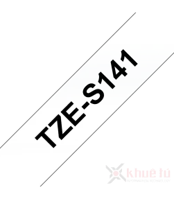 Brother TZe-S141, khổ 18mm, dài 8m, Black on Clear, siêu dính, chống thấm nước | ⓿❽❻❽❺⓿❺⓿❺❺ | Nhãn in, tem in, giấy in, băng ...