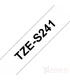 Brother TZe-S241, khổ 18mm, dài 8m, Black on White, siêu dính, chống thấm nước | ⓿❽❻❽❺⓿❺⓿❺❺ | Nhãn in, tem in, giấy in, băng ...