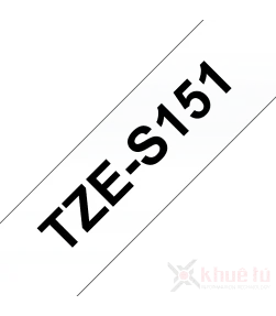 Brother TZe-S151, khổ 24mm, dài 8m, Black on Clear, siêu dính, chống thấm nước | ⓿❽❻❽❺⓿❺⓿❺❺ | Nhãn in, tem in, giấy in, băng ...