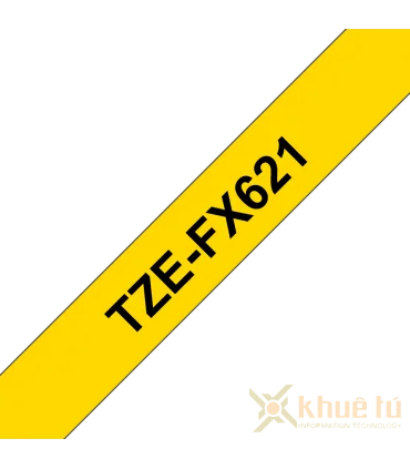Brother TZe-FX621, khổ 9mm, dài 8m, Black on Yellow, siêu dẻo, chống thấm nước | ⓿❽❻❽❺⓿❺⓿❺❺ | Nhãn in, tem in, giấy in, băng ...