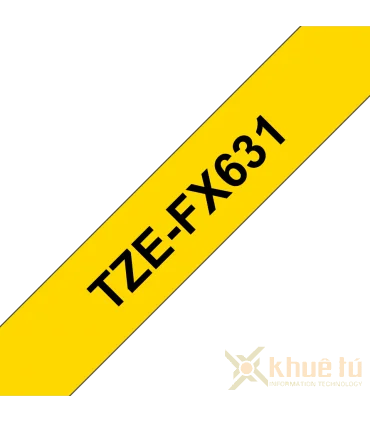 Brother TZe-FX631, khổ 12mm, dài 8m, Black on Yellow, siêu dẻo, chống thấm nước | ⓿❽❻❽❺⓿❺⓿❺❺ | Nhãn in, tem in, giấy in, băng...