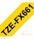 Brother TZe-FX661, khổ 36mm, dài 8m, Black on Yellow, siêu dẻo, chống thấm nước | ⓿❽❻❽❺⓿❺⓿❺❺ | Nhãn in, tem in, giấy in, băng...