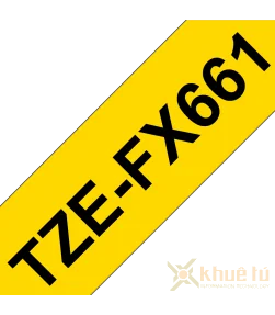Brother TZe-FX661, khổ 36mm, dài 8m, Black on Yellow, siêu dẻo, chống thấm nước | ⓿❽❻❽❺⓿❺⓿❺❺ | Nhãn in, tem in, giấy in, băng...