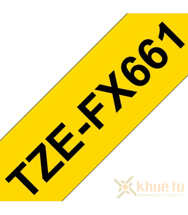 Brother TZe-FX661, khổ 36mm, dài 8m, Black on Yellow, siêu dẻo, chống thấm nước | ⓿❽❻❽❺⓿❺⓿❺❺ | Nhãn in, tem in, giấy in, băng...