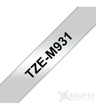 Brother TZe-M931, khổ 12mm, dài 8m, Black on Silver Matt, nhãn bạc, chống thấm nước | ⓿❽❻❽❺⓿❺⓿❺❺ | Nhãn in, tem in, giấy in, ...