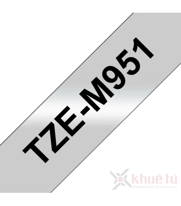 Brother TZe-M951, khổ 24mm, dài 8m, Black on Silver Matt, nhãn bạc, chống thấm nước | ⓿❽❻❽❺⓿❺⓿❺❺ | Nhãn in, tem in, giấy in, ...
