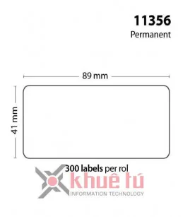 DM-A11356, Black on White, 41mm x 89mm x 300 Labels | ⓿❽❻❽❺⓿❺⓿❺❺ | Nhãn in, tem in, giấy in, băng nhãn, tape in | khuetu.vn