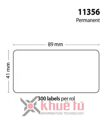 DM-A11356, Black on White, 41mm x 89mm x 300 Labels | ⓿❽❻❽❺⓿❺⓿❺❺ | Nhãn in, tem in, giấy in, băng nhãn, tape in | khuetu.vn