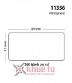 DM-A11356, Black on White, 41mm x 89mm x 300 Labels