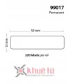 DM-A99017, Black on White, 12mm x 50mm x 220 Labels