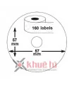 DM-A14681 Black on White, o57mm x 160 Labels
