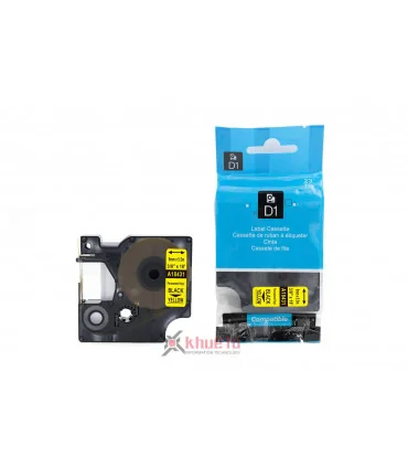 Rhino Vinyl 3/8" (9mm), Black on Yellow (A18431) | ⓿❽❻❽❺⓿❺⓿❺❺ | Nhãn in, tem in, giấy in, băng nhãn, tape in | khuetu.vn