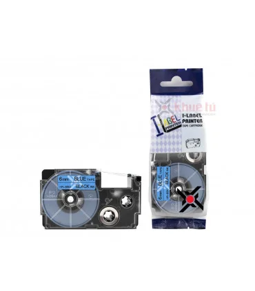 HR-6BU (Black on Blue, 6mm) | ⓿❽❻❽❺⓿❺⓿❺❺ | Nhãn in, tem in, giấy in, băng nhãn, tape in | khuetu.vn