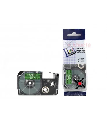 HR-6GN (Black on Green, 6mm) | ⓿❽❻❽❺⓿❺⓿❺❺ | Nhãn in, tem in, giấy in, băng nhãn, tape in | khuetu.vn
