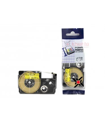 HR-18YW (Black on Yellow, 18mm) | ⓿❽❻❽❺⓿❺⓿❺❺ | Nhãn in, tem in, giấy in, băng nhãn, tape in | khuetu.vn