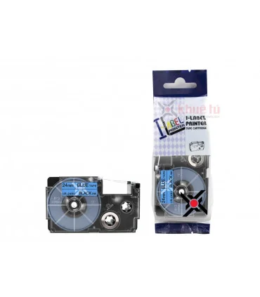 HR-24BU (Black on Blue, 24mm) | ⓿❽❻❽❺⓿❺⓿❺❺ | Nhãn in, tem in, giấy in, băng nhãn, tape in | khuetu.vn