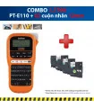 Combo: PT-E110 + 3 Cuộn nhãn 12mm