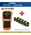 Combo: PT-E110 + 5 Cuộn nhãn 09mm