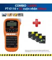 Combo: PT-E110 + 3 Cuộn nhãn 09mm