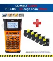 Combo: PT-E300 + 5 Cuộn nhãn 09mm
