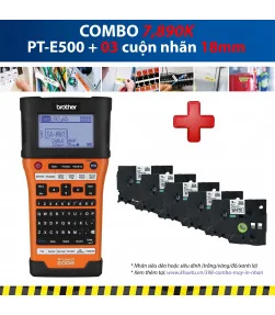 Máy in nhãn Combo: PT-E500 + 5 Cuộn nhãn 18mm | ⓿❽❻❽❺⓿❺⓿❺❺ | Máy in nhãn, máy in tem, máy in mã vạch | khuetu.vn