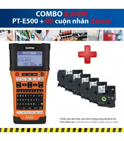 Máy in nhãn Combo: PT-E500 + 5 Cuộn nhãn 24mm | ⓿❽❻❽❺⓿❺⓿❺❺ | Máy in nhãn, máy in tem, máy in mã vạch | khuetu.vn