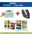 Combo: PT-D210 + 5 Cuộn nhãn 12mm