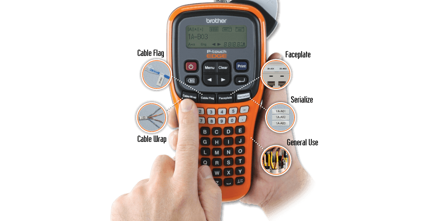 Brother PT-E100 - Máy in nhãn cầm tay chuyên nghiệp trong thi công Điện - Mạng - Viễn Thông - IT