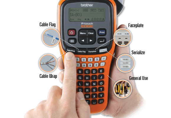 Brother PT-E100 - Máy in nhãn cầm tay chuyên nghiệp trong thi công Điện - Mạng - Viễn Thông - IT