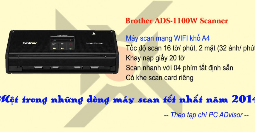 Brother ADS-1100W: Chiếc máy scan tài liệu nhỏ gọn và linh hoạt
