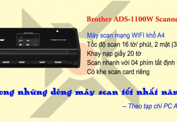 Brother ADS-1100W: Chiếc máy scan tài liệu nhỏ gọn và linh hoạt