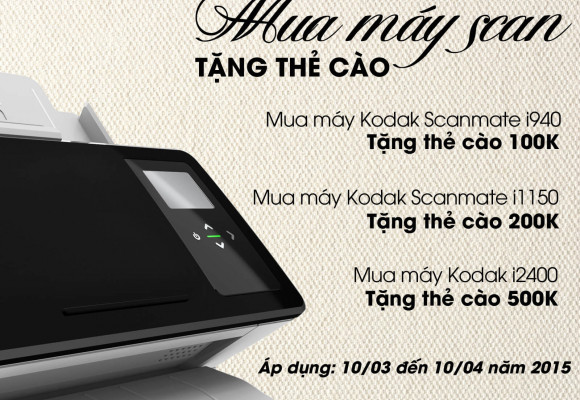 Khuyến mãi " Mua máy scan - nhận thẻ cào"