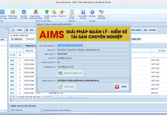 AIMS - Hướng dẫn cài đặt và cấu hình Phần mềm Quản lý and Kiểm kê tài sản AIMS