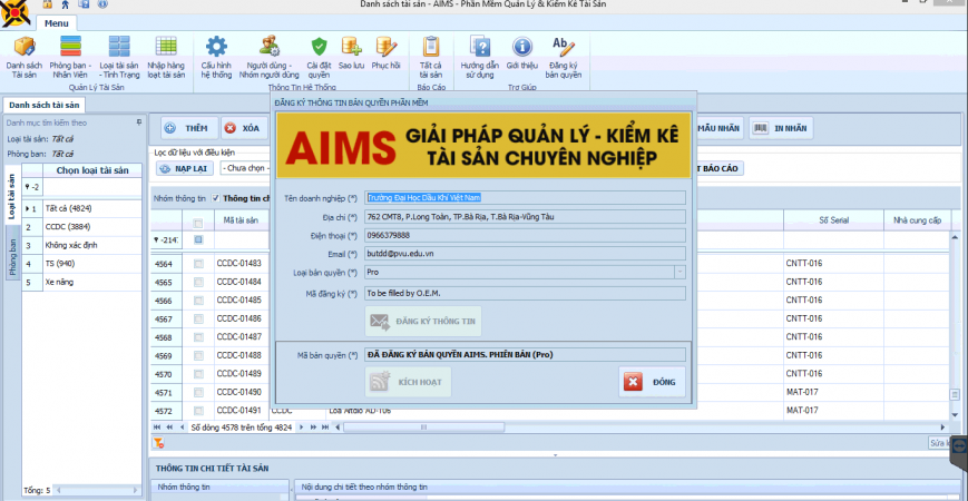 Ứng dụng Giải pháp Quản lý and Kiểm kê tài sản AIMS tại các trường học và cơ sở giáo dục
