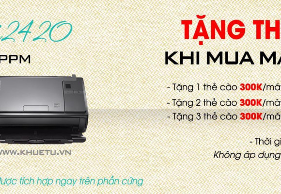 Kodak - Khuyến mãi tặng thẻ cào 300K khi mua máy scan Kodak i2420 tại Khuê Tú