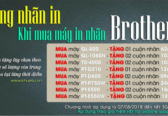 Máy in nhãn - Khuyến mãi - Tặng nhãn in giá trị đến 1.000.000 đồng khi mua máy in nhãn tại Khuê Tú